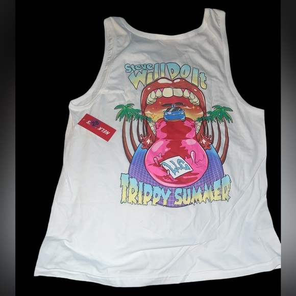 Full Send Nelk Boys Mens Muscle Shirt/Tank Top| Steve Will Do It Trippy Summer! - Picture 1 of 7
